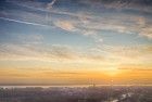 Sunset drone picture of Almere Castle