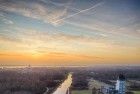 Sunset drone picture of Almere Castle