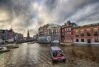 End of Amstel river in Amsterdam