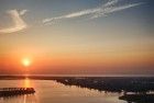 Sunset over lake Noorderplassen