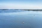 Sailing boats on lake Gooimeer