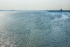 Sailing boat on lake Gooimeer