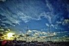 Icy cold harbour of Huizen