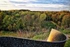 Bench on Almere-Boven during sunset