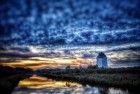 Almere Castle after sunset