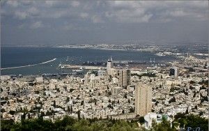 Looking down on Haifa
