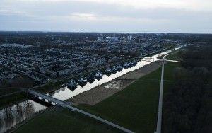 Calm sunset over Almere Buiten