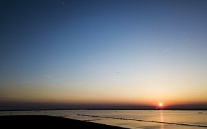 Warm sunset near Noorderplassen