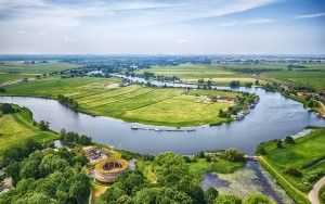 Vecht river by drone