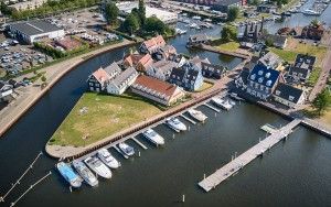 Buildings near Huizen marina