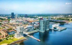 Almere city centre by drone