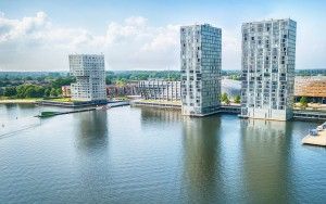 Almere city centre by drone