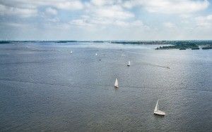 Sailing boats on Gooimeer