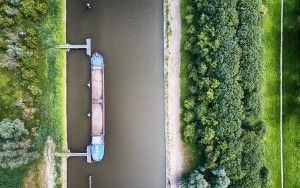 Boat filled with sand