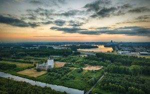 Almere from my drone during sunset