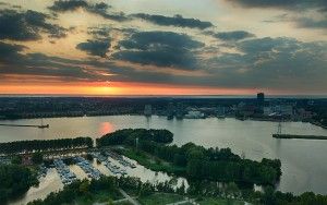 Lake Weerwater during sunset