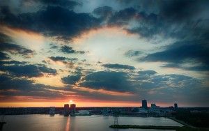 Lake Weerwater during sunset