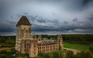 Almere Castle from my drone on a cloudy day