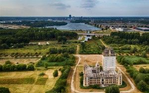 Almere Castle from my drone on a cloudy day