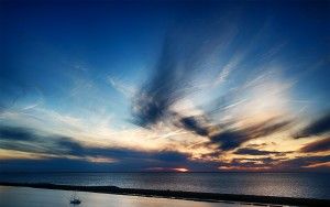 Sunset over Oostvaardersdiep, from my drone