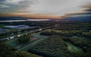 De Groene Kathedraal at sunset from my drone