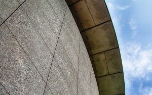 Looking up next to the Van Gogh Museum in Amsterdam