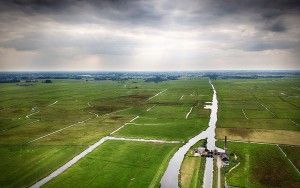 View of the 'polder' by drone