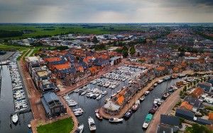 Bunschoten-Spakenburg marina by drone