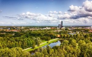 Beatrixpark and Almere city centre from my drone