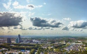 Drone panorama of Waterwijk in Almere