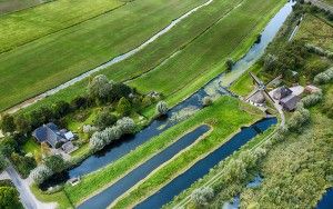 Molen de Onrust near Weesp from high up