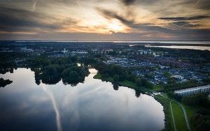 Lake Leeghwaterplas during sunset