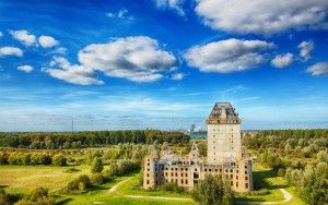 Drone picture of Almere castle