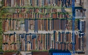 Sheet piling tetris from my drone