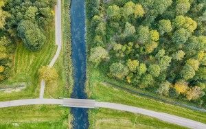 Bridge over a river, as seen from my drone