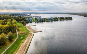 Noorderplassen by drone in autumn