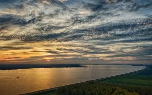 Lake Gooimeer during sunset