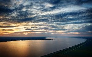 Lake Gooimeer from my drone during sunset