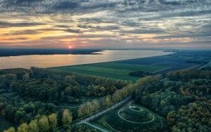 Almere-Boven during sunset