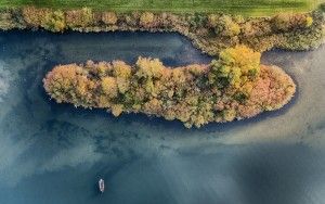 Autumn coloured island from my drone
