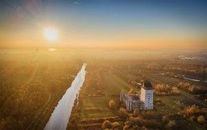 Almere castle drom my drone just before sunset