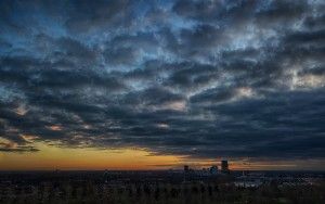 Almere during sunset, from my drone