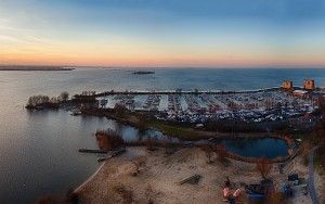 Drone panorama at Almeerderstrand