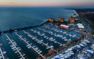 Muiderzand marina from the sky