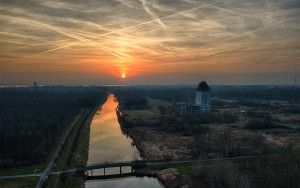 Sunset at Almere castle, as seen from my drone