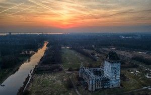 Almere Castle from my drone at sunset 