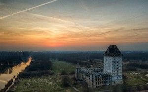 Almere Castle right after sunset