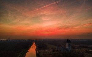 Very orange sunset from my drone