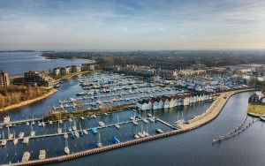 Empty Huizen marina from my drone