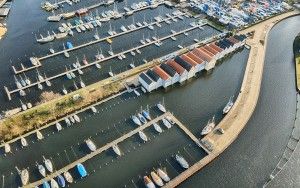 Empty Huizen marina from my drone